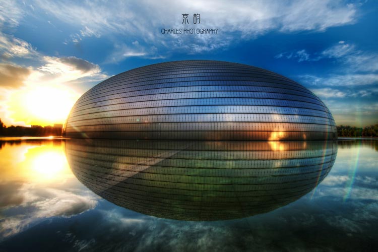 北京国家大剧院 一颗浮在水上的蛋